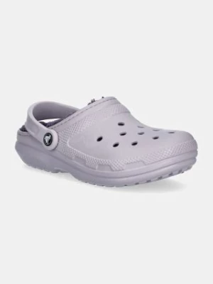 Crocs klapki Classic Lined Clog damskie kolor różowy 203591