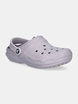 Crocs klapki Classic Lined Clog damskie kolor różowy 203591