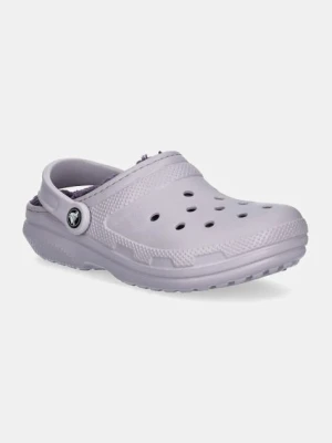 Crocs klapki Classic Lined Clog damskie kolor różowy 203591