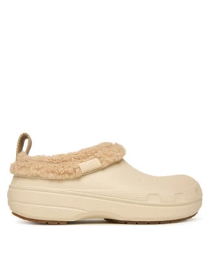 Crocs Klapki Classic Lined Shorty 211380 Écru Kremowy