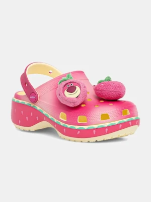 Crocs klapki Classic Lotso Platform Clog damskie kolor różowy na platformie 212240