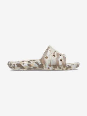 Crocs klapki Classic Marbled 206879 kolor beżowy 206879.BONE-CREAM