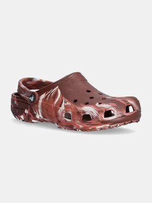 Crocs klapki Classic Marbled Clog męskie kolor brązowy 206867