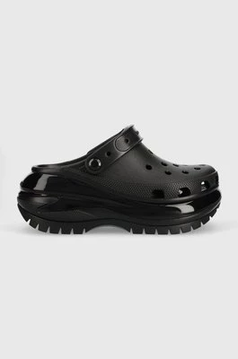 Crocs klapki Classic Mega Crush Clog damskie kolor czarny na platformie 207988