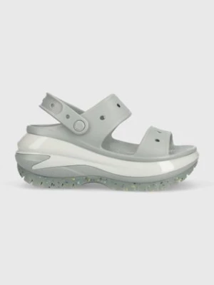 Crocs klapki Classic Mega Crush Sandal damskie kolor szary na platformie 207989 207989.007-007