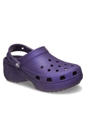 Crocs Klapki Classic Platform Glitter Clog W 207242 Fioletowy