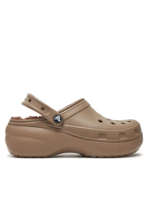 Crocs Klapki Classic Platform Lined Clog W 207938 Brązowy