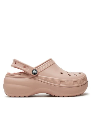 Crocs Klapki Classic Platform Lined Clog W 207938 Różowy