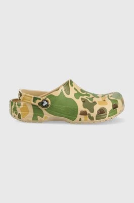 Crocs klapki Classic Printed Camo Clog męskie kolor zielony 206454