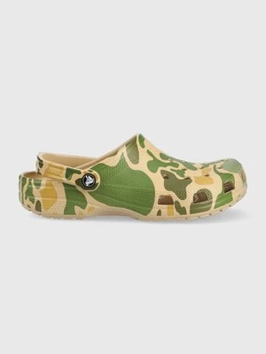 Crocs klapki Classic Printed Camo Clog męskie kolor zielony 206454