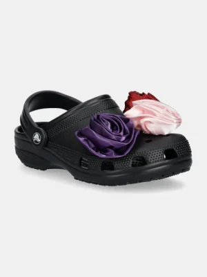 Crocs klapki Classic Rossete Clog damskie kolor czarny 210388