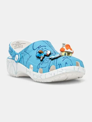 Crocs klapki Classic Smurfs Clog kolor niebieski 210820-90H