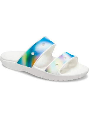 Crocs Klapki "Classic" w kolorze białym ze wzorem rozmiar: 41/42