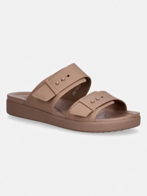 Crocs klapki damskie Brooklyn Buckle Low Low brązowy