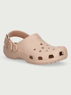 Crocs klapki damskie Classic Metallic Buckle Clog beżowy