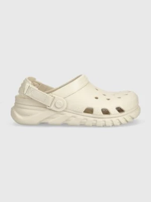 Crocs klapki Duet Max II Clog damskie kolor beżowy na platformie 208776