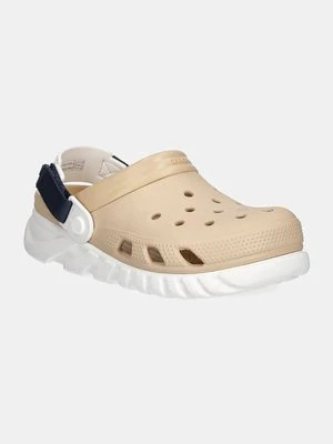 Crocs klapki Duet Max II Clog damskie kolor beżowy na platformie 208776