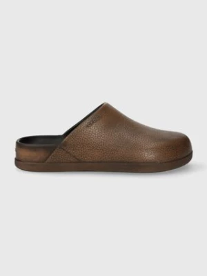 Crocs klapki Dylan Burnished Clog męskie kolor brązowy 209517