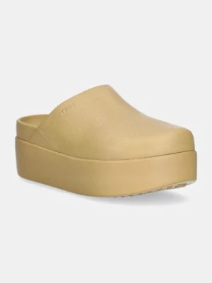 Crocs klapki Dylan Platform Clog damskie kolor beżowy na platformie 209869