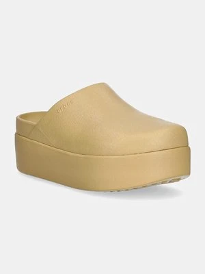 Crocs klapki Dylan Platform Clog damskie kolor beżowy na platformie 209869