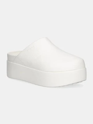 Crocs klapki Dylan Platform Clog damskie kolor biały na platformie 209869