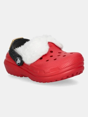Crocs klapki dziecięce CLASSIC LINED SANTA CLOG