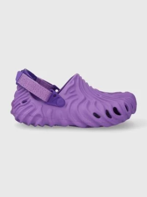 Crocs klapki dziecięce Salehe Bembury x The Pollex Clog kolor fioletowy