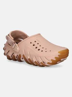 Crocs klapki Echo Gum Ro Clog damskie kolor beżowy 211675