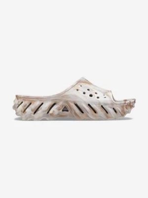 Crocs klapki Echo Marbled kolor beżowy 208465.BONE.MULTI-BONE