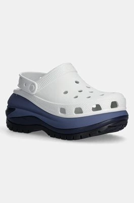 Crocs klapki Mega Crush Matte Clog damskie kolor biały na platformie 210749