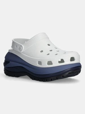 Crocs klapki Mega Crush Matte Clog damskie kolor biały na platformie 210749