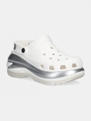 Crocs klapki Mega Crush Metallic Clog biały