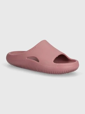 Crocs klapki Mellow Slide damskie kolor różowy na platformie 208392