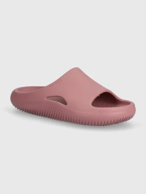 Crocs klapki Mellow Slide damskie kolor różowy na platformie 208392