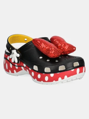 Crocs klapki Minnie Classic Platform Clog W damskie kolor czarny 209896-100