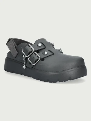 Crocs klapki na platformie damskie Loaferette Star Studded Clog szary