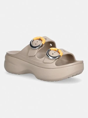 Crocs klapki na platformie damskie Saturday Platform Dipped Buckle Sandal