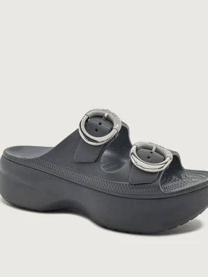 CROCS Klapki Saturday Platform Dipped Buckle grafitowy