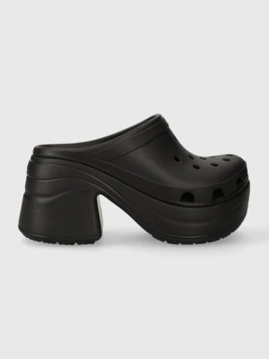 Crocs klapki Siren Clog damskie kolor czarny na słupku 208547