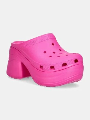 Crocs klapki Siren Clog damskie kolor różowy na słupku 208547