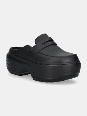 Crocs klapki Stomp Loafer Clog damskie kolor czarny na platformie 209937