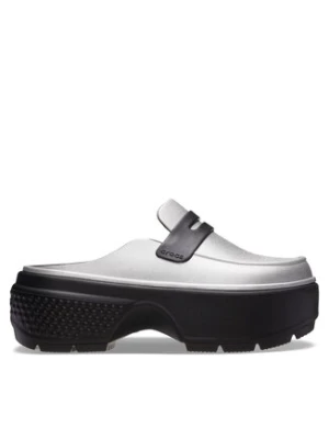 Crocs Klapki Stomp Metallic Loafer Clog 210363 Srebrny