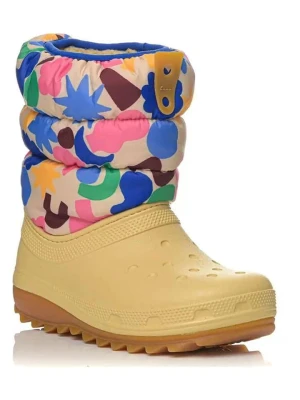 Crocs Kozaki zimowe "Classic NeoPuff" w kolorze żółte ze wzorem rozmiar: 34/35