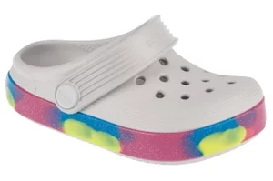 Crocs Off Court Glitter Band Clog T 209717-1FS, Dla dzieci, Białe, klapki, syntetyk, rozmiar: 22/23