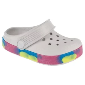 Crocs Off Court Glitter Band Clog T 209717-1FS, Dla dzieci, Białe, klapki, syntetyk, rozmiar: 22/23