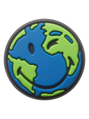 Crocs Przypinka "Smiley Brand World" w kolorze niebiesko-zielonym na buty rozmiar: onesize
