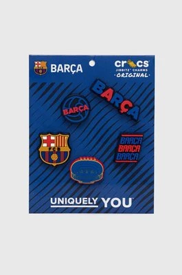 Crocs przypinki do obuwia dziecięce FC Barcelona 5-pack kolor niebieski