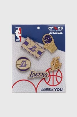 Crocs przypinki do obuwia dziecięce NBA LA Lakers 5-pack kolor złoty