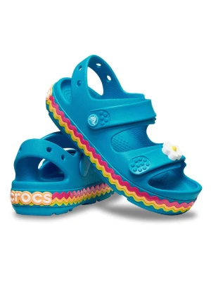 Crocs Sandały "Crocband Cruiser" w kolorze niebieskim ze wzorem rozmiar: 30/31