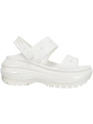 Crocs Sandały "Mega Crush" w kolorze białym na koturnie rozmiar: 43/44